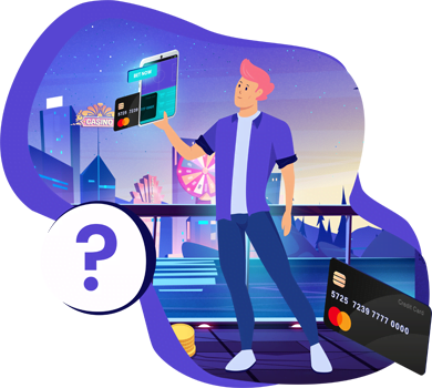 Une personne payant avec Mastercard.